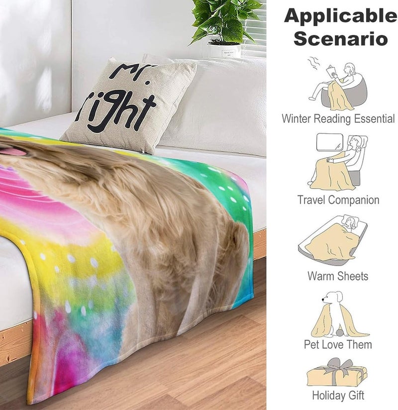 Artsadd Personalized Cat Dog Portrait Blanket - Personalized Dog Cat Memorial Throw Blanket with Pet Photo & Name - Custom Remembrance Gift for Family Friends - in Loving Memory Blanket for Dog Lovers - Image 3